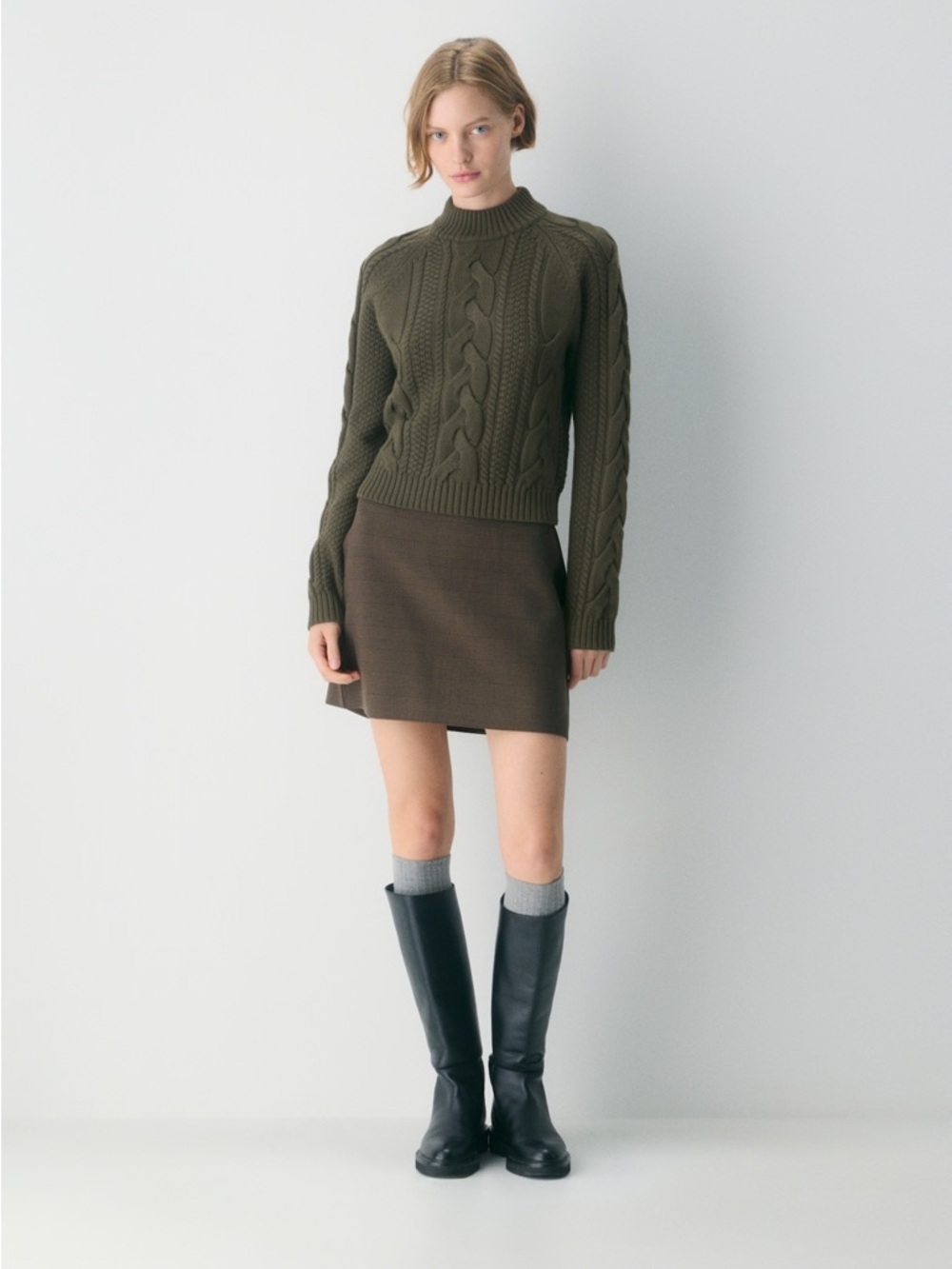 Aritzia Heritage Knit Merino Wool Mockneck Longsleeve